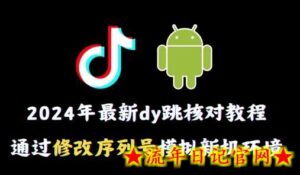 2024年最新抖音跳核对教程,通过修改序列号模拟新机环境-流年日记