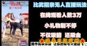 最近很火的无人直播“比武招亲”的一个玩法项目简单-流年日记
