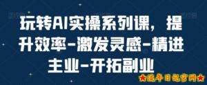 玩转AI实操系列课，提升效率-激发灵感-精进主业-开拓副业-流年日记