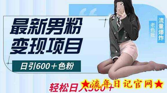 最新男粉变现项目，日引600＋色粉，全平台通用，轻松日入500＋-流年日记