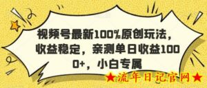 视频号最新100%原创玩法,收益稳定,亲测单日收益1000+,小白专属-流年日记