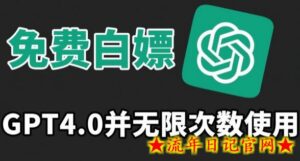 免费使用GPT4.0并无次数限制,操作简单,趁还沒收费赶快使用起来-流年日记