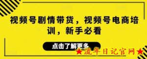 视频号剧情带货，视频号电商培训，新手必看-流年日记