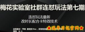 梅花实验室社群连怼玩法第七期,连怼玩法最新,改时长配合卡特效技术-流年日记