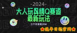 全新大人玩具情Q赛道合规新玩法,公转私域不封号流量多渠道变现,三个月变现20W-流年日记