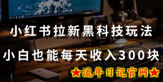 黑科技玩法之：小红书拉新，小白也能日入300元【操作视频教程+黑科技工具】-流年日记