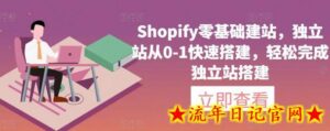 Shopify零基础建站,独立站从0-1快速搭建,轻松完成独立站搭建-流年日记