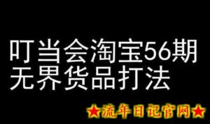 叮当会淘宝56期:无界货品打法-淘宝开店教程-流年日记