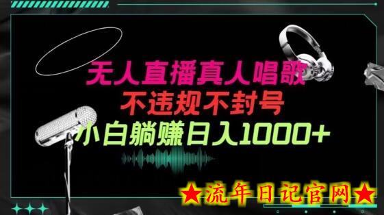 抖音24小时无人直播音乐，不违规，不封号纯撸音浪，小白实操当天日入1000+-流年日记