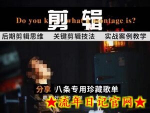 [八条自制]剪辑实战课 思维引导突破剪辑瓶颈-流年日记