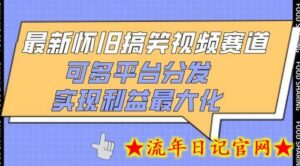 最新怀旧搞笑视频赛道,可多平台分发,实现利益最大化-流年日记