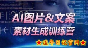 AI图片&文案素材生成训练营,海量素材一键生成,高效运营,提升数倍人效-流年日记