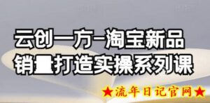 云创一方-淘宝新品销量打造实操系列课,基础销量打造(4课程)+补单渠道分析(4课程)-流年日记