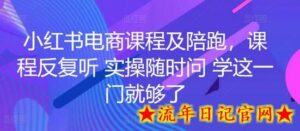 小红书电商课程及陪跑,课程反复听 实操随时问 学这一门就够了-流年日记