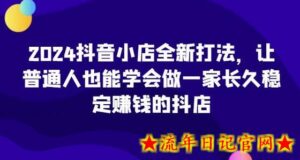 2024抖音小店全新打法,让普通人也能学会做一家长久稳定赚钱的抖店-流年日记