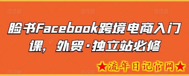 脸书Facebook跨境电商入门课，外贸·独立站必修-流年日记