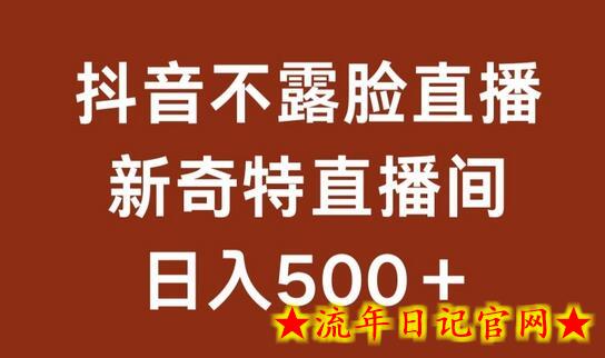 不露脸挂机直播，新奇特直播间，日入500+-流年日记