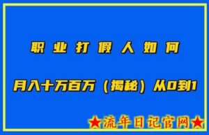 职业打JIA人如何月入10万百万,从0到1【仅揭秘】-流年日记