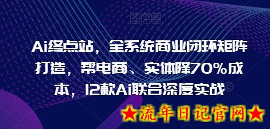 Ai终点站，全系统商业闭环矩阵打造，帮电商、实体降70%成本，12款Ai联合深度实战-流年日记