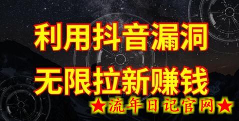 利用抖音链接漏洞，无限拉新赚钱【漏洞原理+操作流程】-流年日记