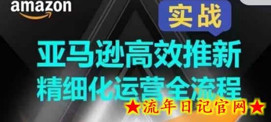 亚马逊高效推新精细化运营全流程，全方位、快速拉升产品排名和销量!-流年日记