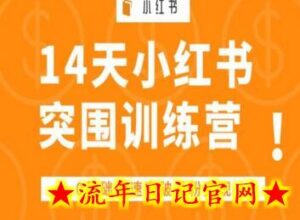 14天小红书突围训练营 ,0基础快速突破千粉变现-流年日记