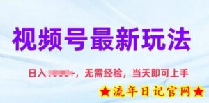 视频号最新玩法,日入1k+,无需经验,当天即可上手-流年日记