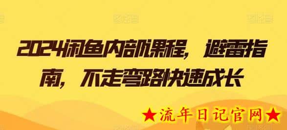 2024闲鱼内部课程，避雷指南，不走弯路快速成长-流年日记