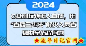0基础玩转素人直播,用“直播三步法”解决入局直播的全流程问题-流年日记