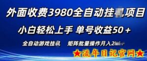 外面收费3980游戏自动搬砖项目 小白轻松上手 单号收益50+ 可批量操作-流年日记