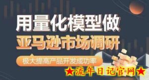用量化模型做亚马逊市场调研,从数据出发,更高效更准确做判断,极大提高产品开发成功率-流年日记