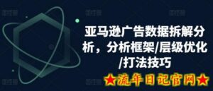 亚马逊广告数据拆解分析，分析框架/层级优化/打法技巧-流年日记