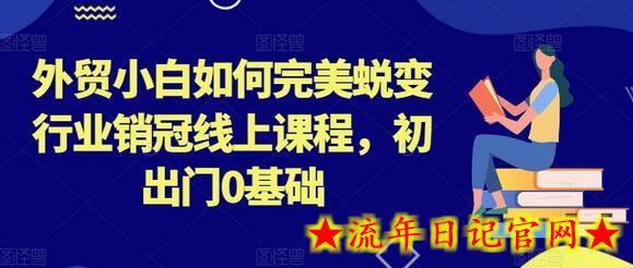 外贸小白如何完美蜕变行业销冠线上课程，初出门0基础-流年日记