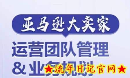 亚马逊大卖家-运营团队管理&业务规划，为你揭秘如何打造超强实力的运营团队-流年日记