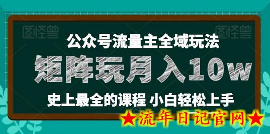 麦子甜公众号流量主全新玩法，核心36讲小白也能做矩阵，月入10w+-流年日记