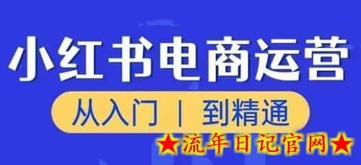 小红书电商运营课，从入门到精通，带你抓住又一个赚钱风口-流年日记