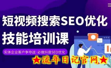 实体抖音搜索（抖音SEO）变现课，短视频搜索seo优化技能-流年日记