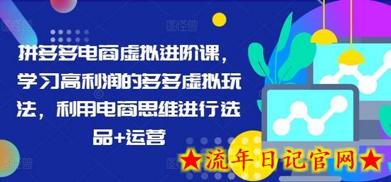 拼多多电商虚拟进阶课，学习高利润的多多虚拟玩法，利用电商思维进行选品+运营-流年日记