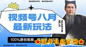 利用人物传记视频,赚视频号分成计划收益,操作简单,轻松月入过W-流年日记