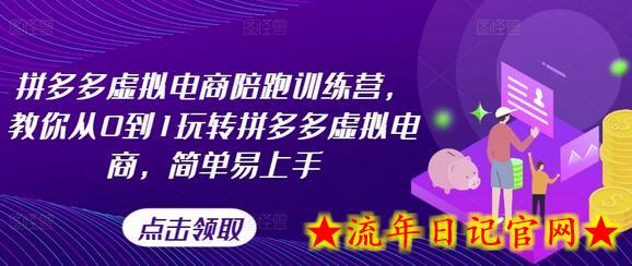 拼多多虚拟电商陪跑训练营，教你从0到1玩转拼多多虚拟电商，简单易上手（更新）-流年日记