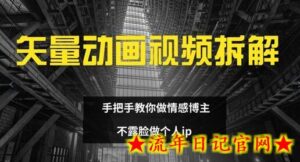 矢量动画视频全拆解 手把手教你做情感博主 不露脸做个人ip-流年日记