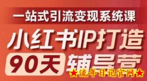 小红书IP打造90天辅导营(第十期)​内容全面升级，一站式引流变现系统课-流年日记