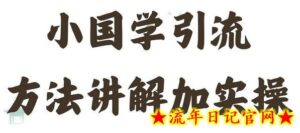 国学引流方法实操教学,日加50个精准粉-流年日记