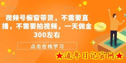 视频号橱窗带货，不需要直播，不需要拍视频，一天佣金300左右-流年日记