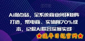 Ai终点站,全系统商业闭环矩阵打造,帮电商、实体降70%成本,12款Ai联合深度实战【0906更新】-流年日记