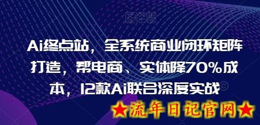 Ai终点站，全系统商业闭环矩阵打造，帮电商、实体降70%成本，12款Ai联合深度实战【0906更新】-流年日记