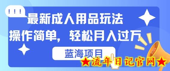 最新成人用品项目玩法，操作简单，动动手，轻松日入几张-流年日记