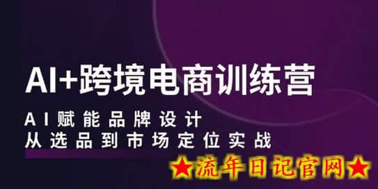 AI+跨境电商训练营：AI赋能品牌设计，从选品到市场定位实战-流年日记