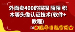 外面卖400的探探 陌陌 积木等头像认证技术(软件+教程)-流年日记