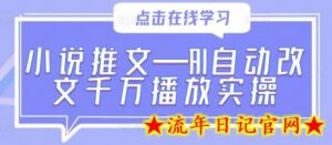 小说推文—AI自动改文千万播放实操-流年日记